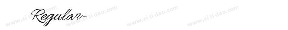 我情深你若懂 Regular字体转换